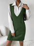 'Xylia' Sleeveless V Neck Sweater Dress - Celes Fashion